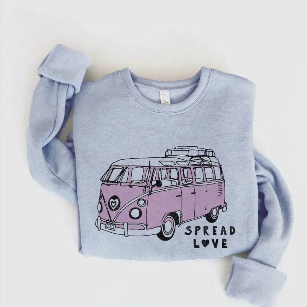 Kids Blue and Pink Graphic Sweatshirt